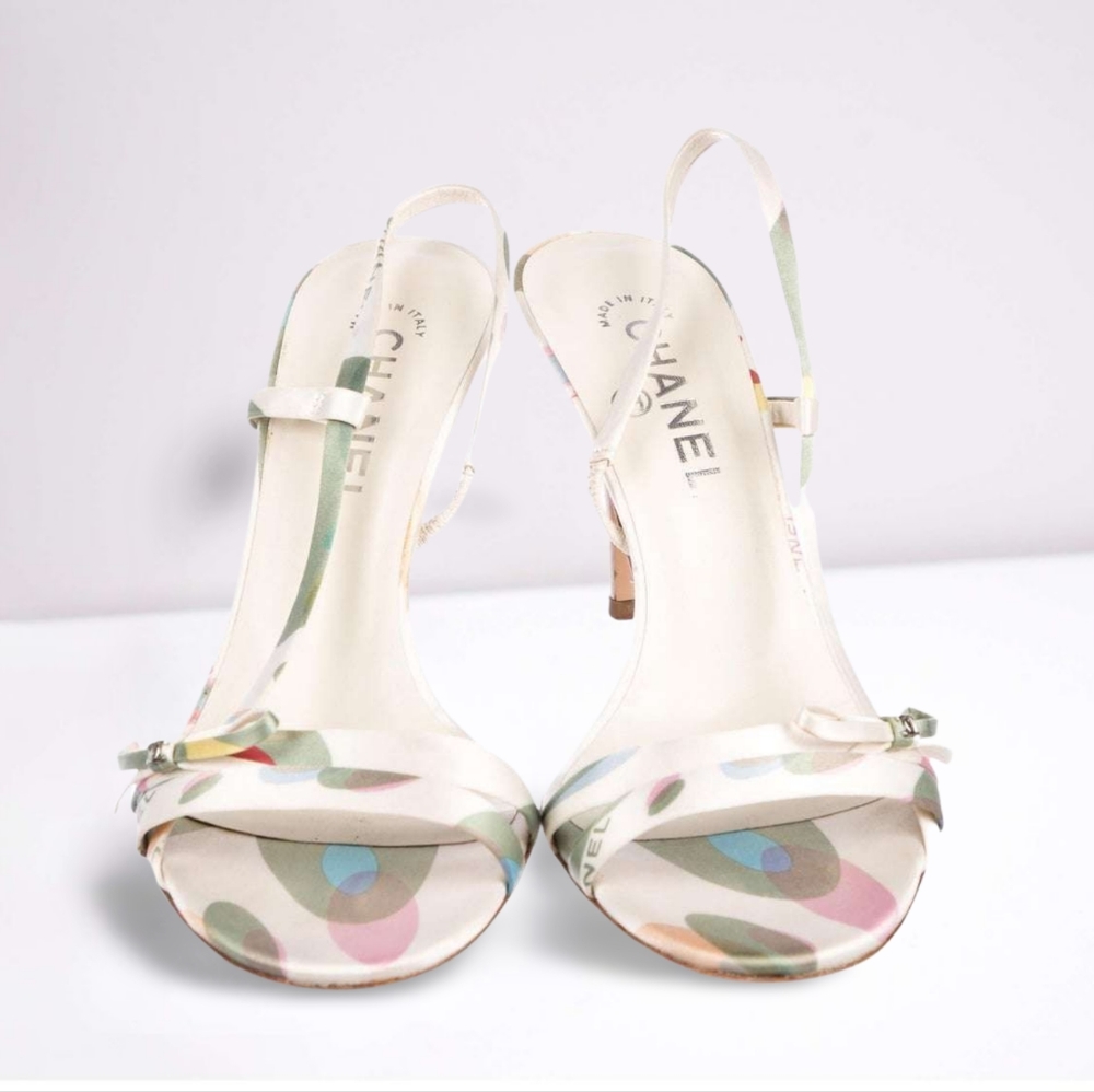 Chanel CC Satin Sandals- Spring 2005 Collection - Size 39 FR - Picture 6 of 8